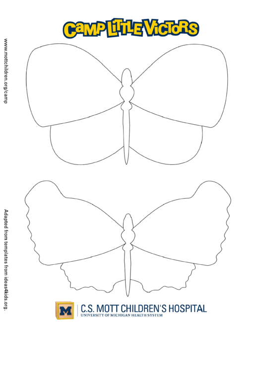 Butterfly Templates Printable pdf