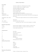 Python Cheat Sheet Printable pdf