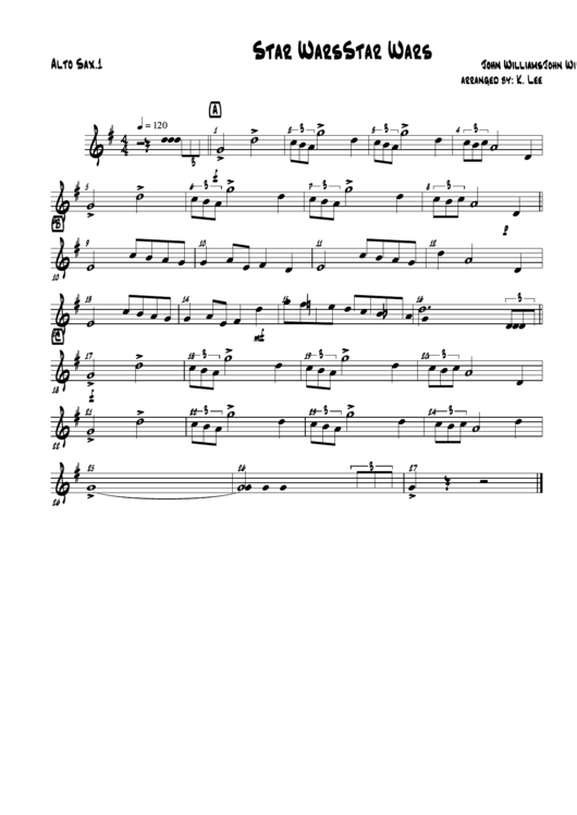 Star Wars - John Williams Printable pdf