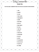 Baby Unscramble Baby Shower Game Template Printable pdf