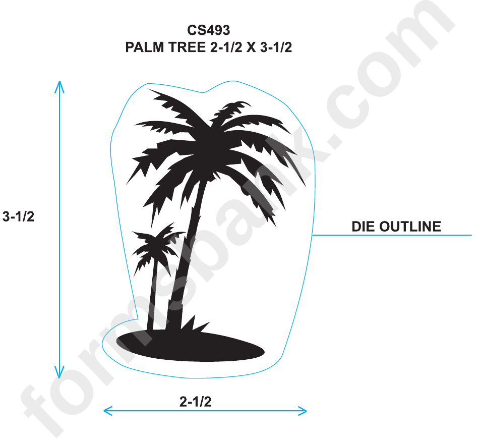 Palm Tree Cut-Out Template
