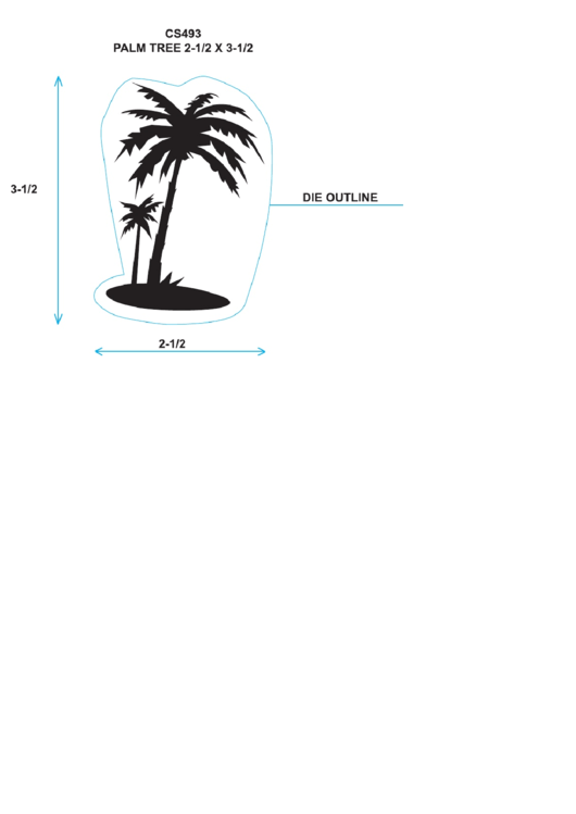 Palm Tree Cut-Out Template Printable pdf