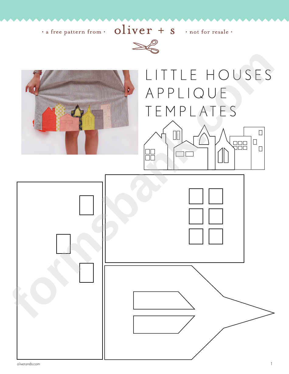 Little Houses Applique Templates