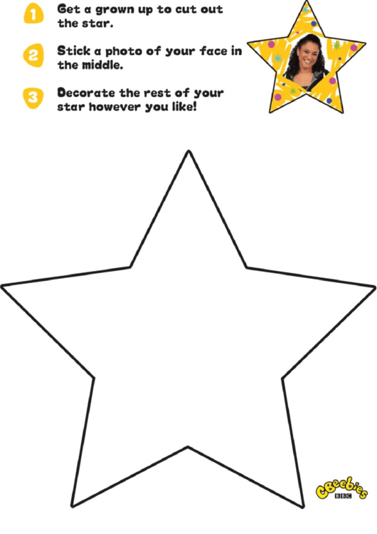 Star Template For Photo Printable pdf