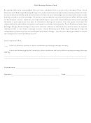 Chair Massage Release Form