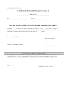 Notice Of Transfer Of Claim Other Than For Security Template