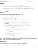 Calculator Project - Ilearn Printable pdf
