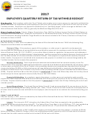 Form Qd-1 - Employer's Quarterly Return Of Tax Withheld - 2017