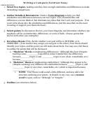 Compare/contrast Essay Writing Instructions