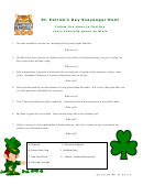 St. Patrick's Day Scavenger Hunt Template