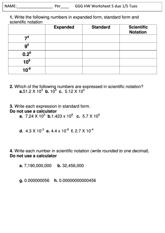 Expanded Form Worksheets Printable pdf