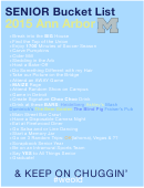 2015 Ann Arbor Senior Bucket List Template