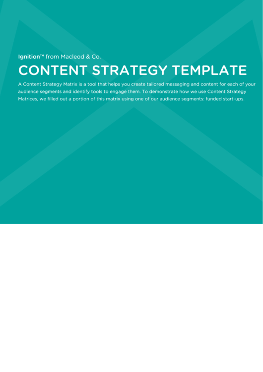 Fillable Content Strategy Template Printable pdf
