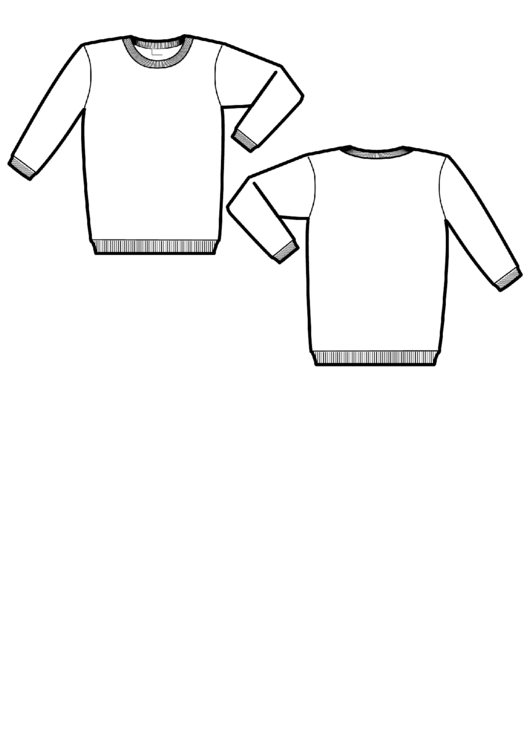 Sweatshirt Template Printable pdf