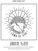Christian Coloring Sheet: Lamb Of God
