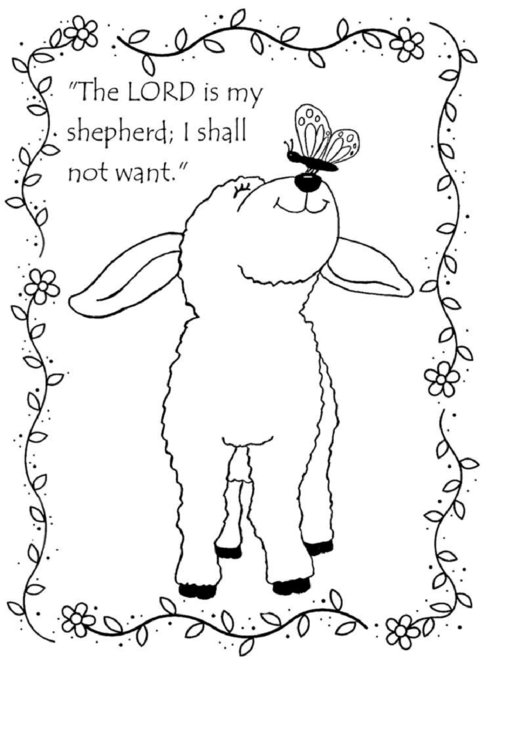 Sheep Coloring Sheet Printable pdf