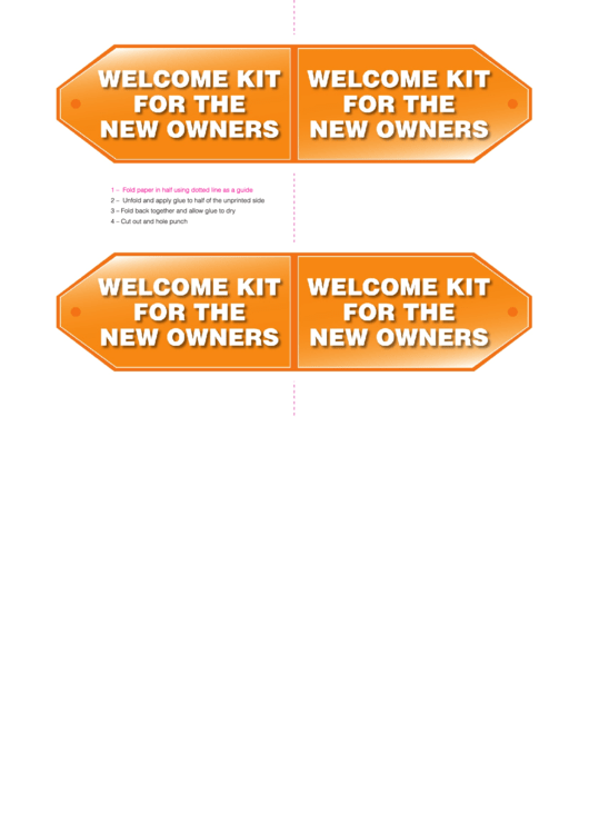 Welcome Kit For The New Owners Label Template Printable pdf