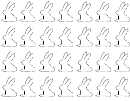 Small Blank Bunny Shapes Template