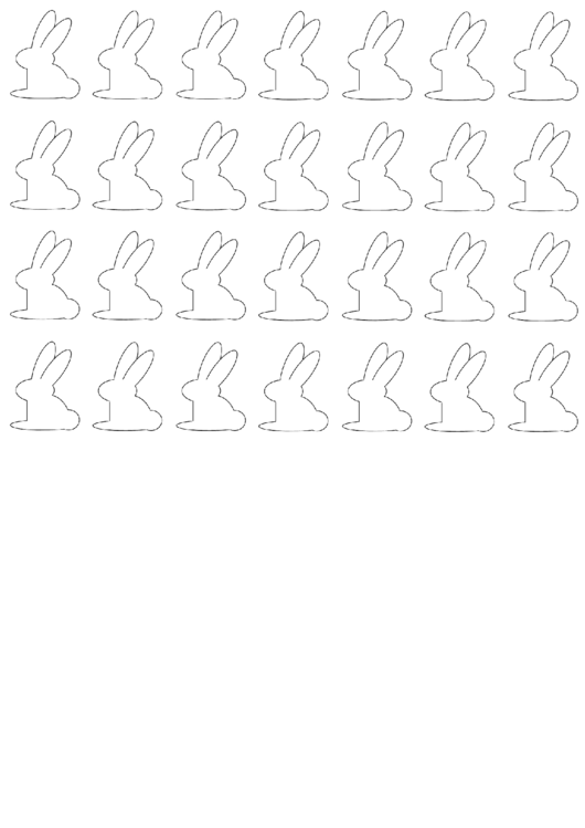 Small Blank Bunny Shapes Template Printable pdf