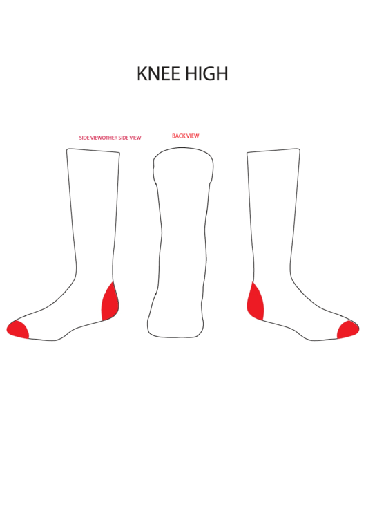 Knee High Sock Template Printable pdf
