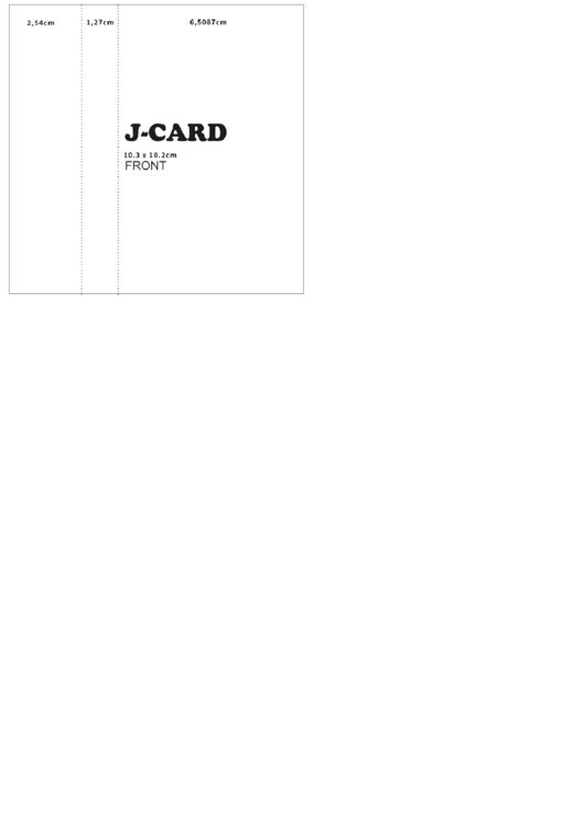 Cassette J-Card Template Front Printable pdf