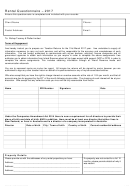 Sample Rental Questionnaire Template