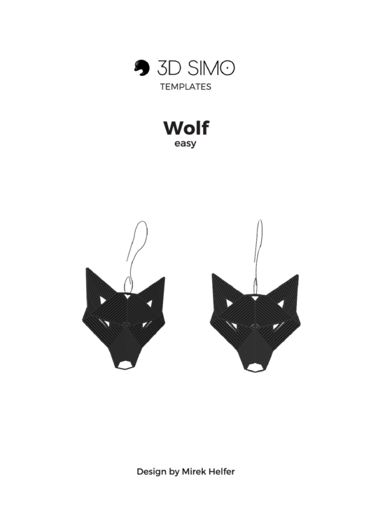 3d Wolf Template Printable pdf