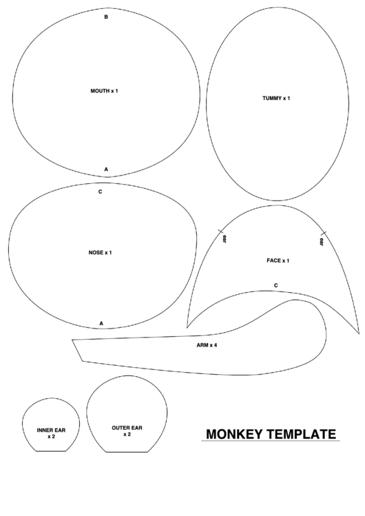 Monkey Template Printable pdf