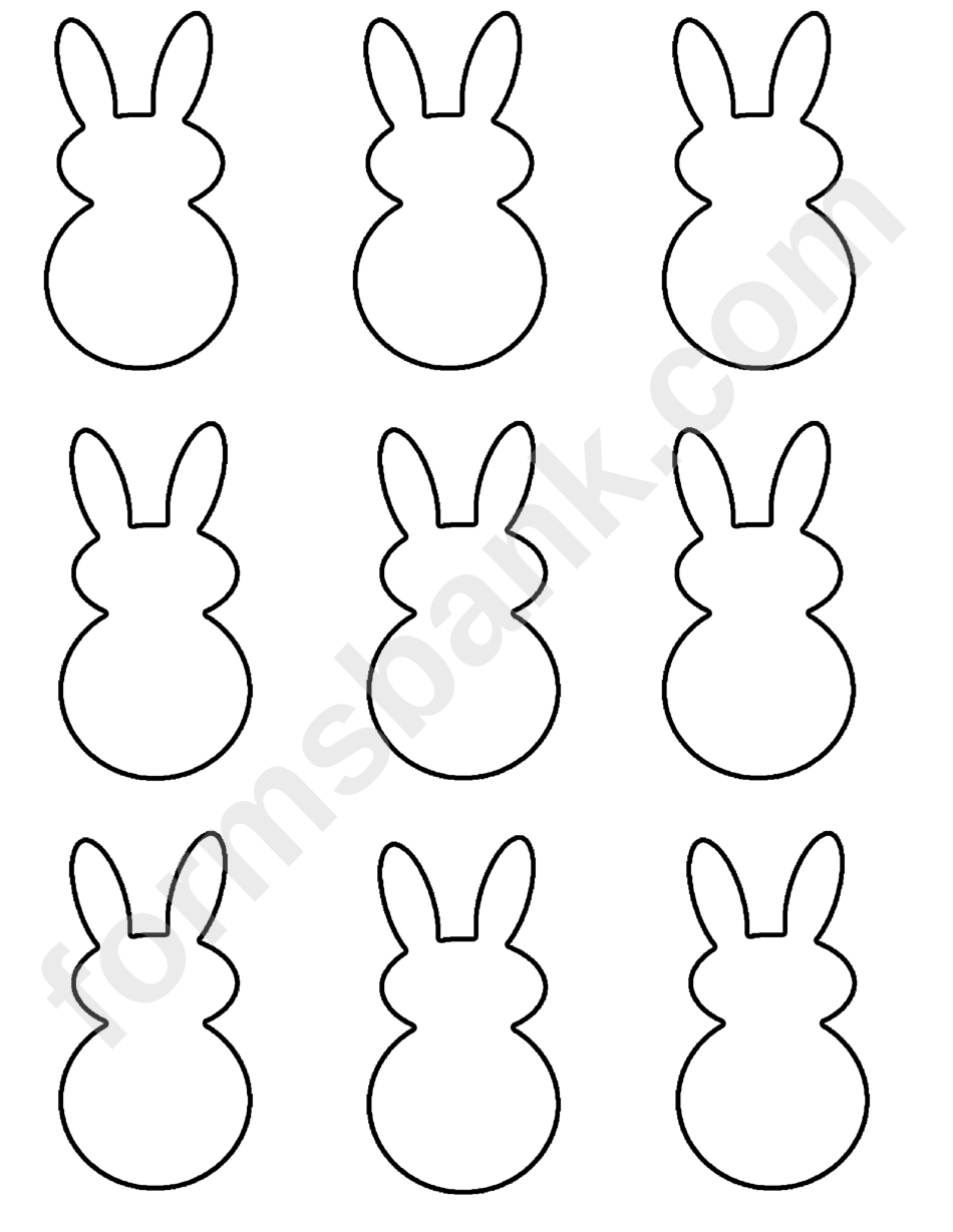 Easter Bunny Shape Templates