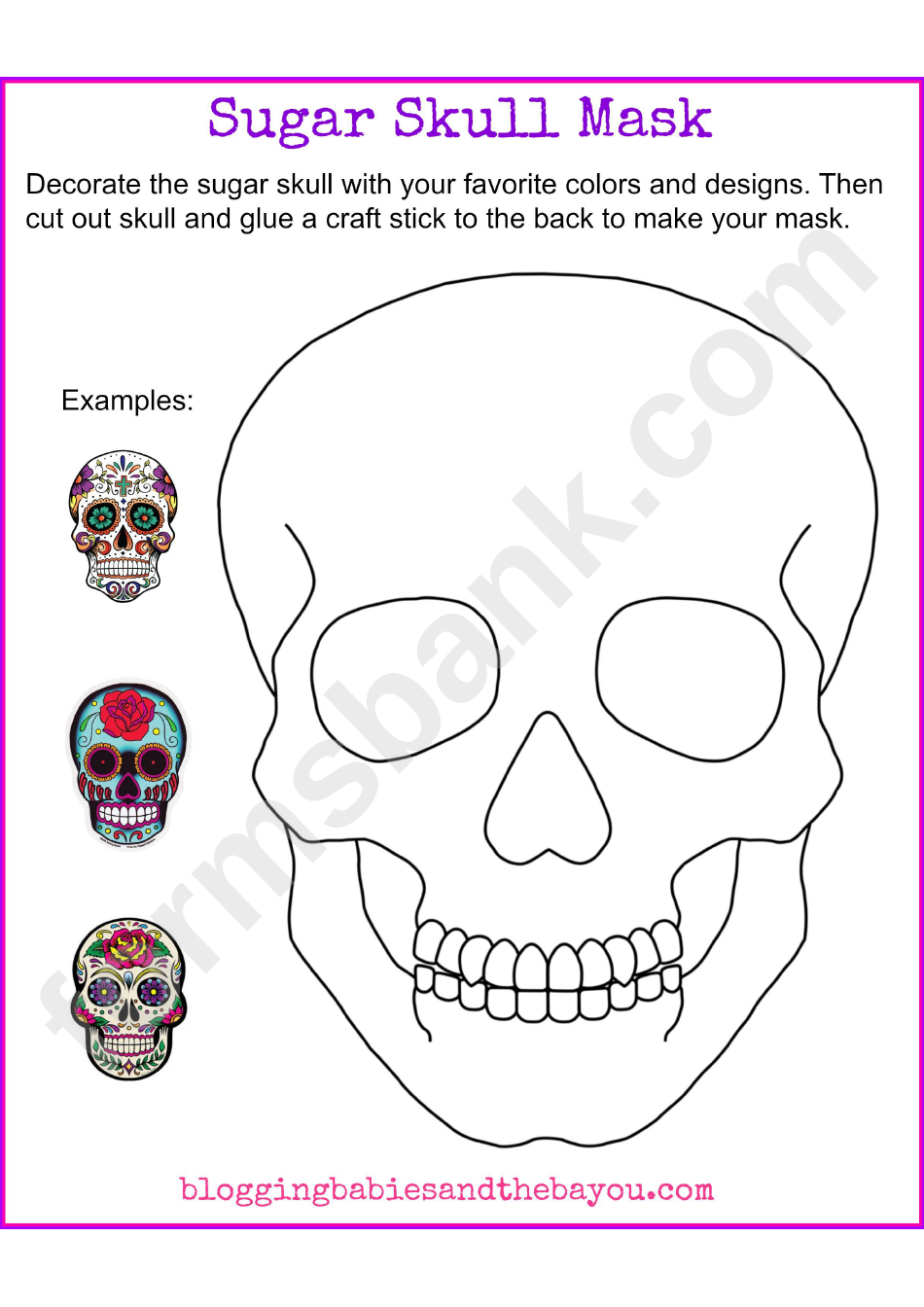 Skull Template Pdf
