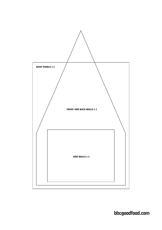 Gingerbread House Pieces Template Printable pdf