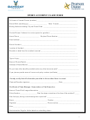 Sport Accident Claim Form Printable pdf