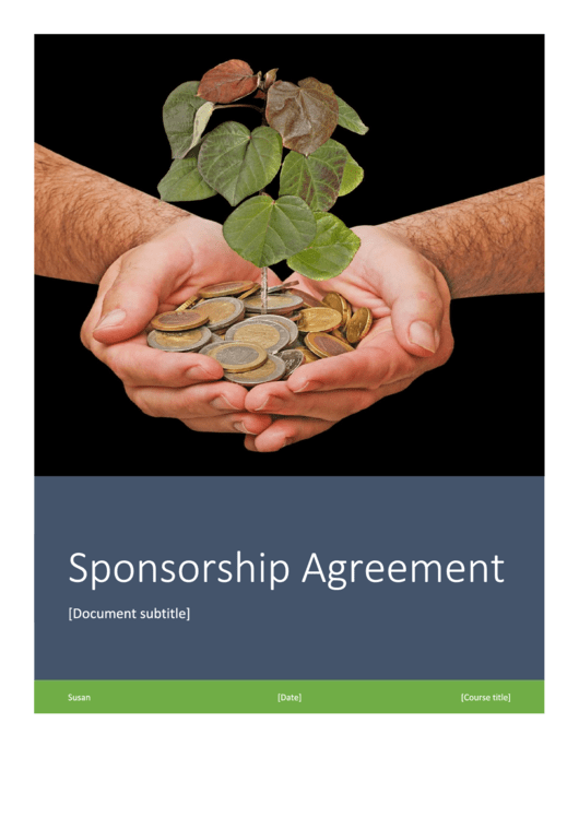 Event Sponsorship Agreement Template Printable pdf