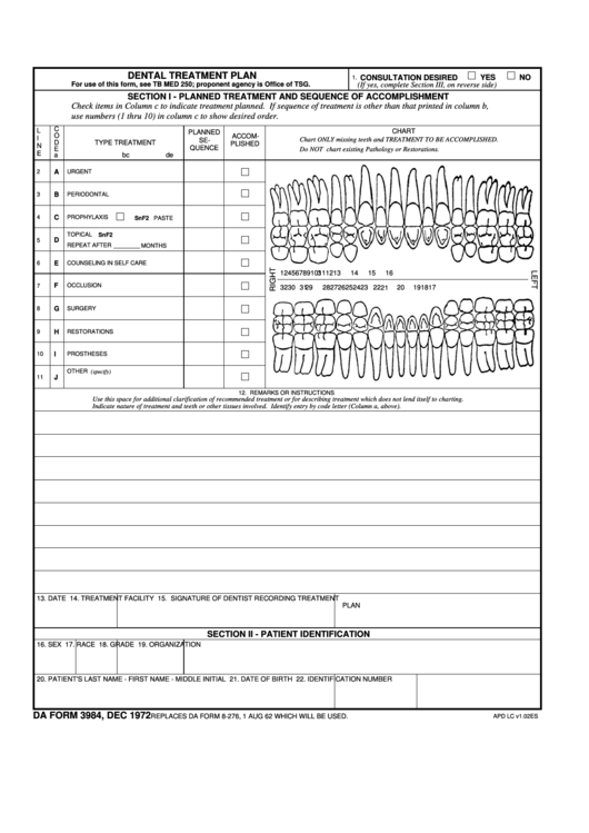 Printable Dental Treatment Plan Template Printable Templates