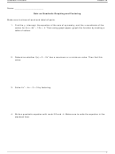 Quiz On Graphing And Factoring Worksheet