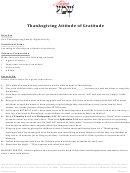 Thanksgiving Attitude Of Gratitude Activity Sheet
