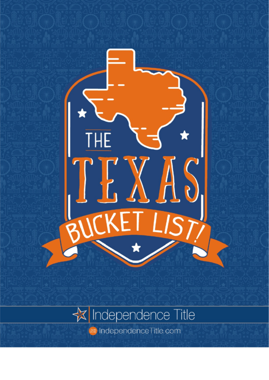 The Texas Bucket List Printable pdf