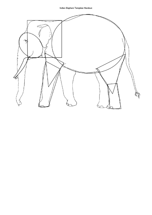 Indian Elephant Template Printable pdf