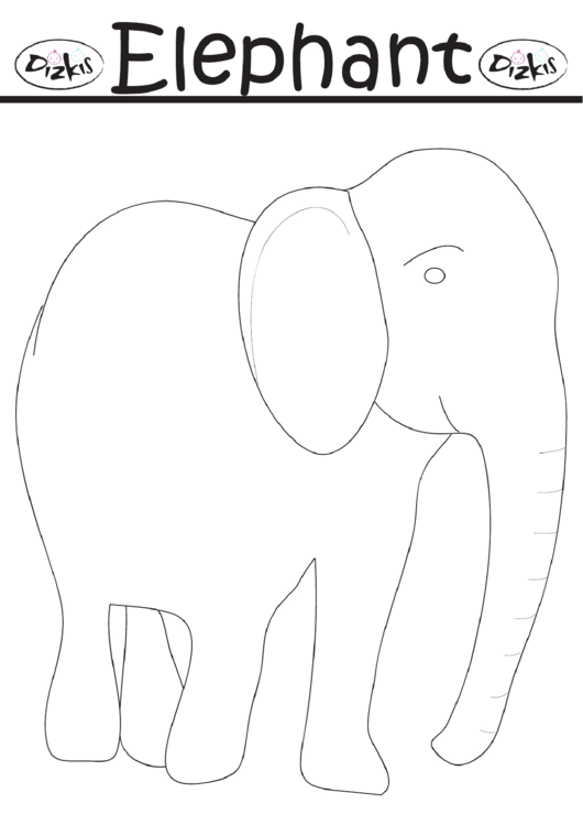 Large Elephant Template Printable pdf