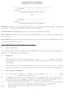 Memorandum Of Agreement Template Printable pdf
