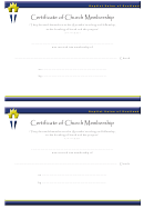 Certificate Of Church Membership