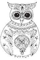 Owl Coloring Sheet