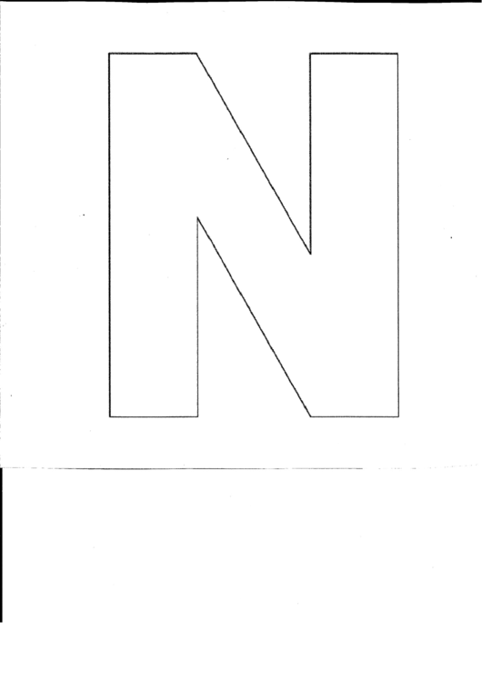 Letter N Template Printable pdf