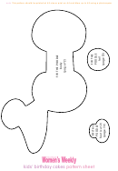 Fifi The Poodle Birthday Cake Template