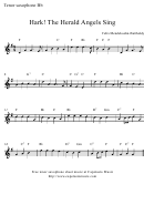 Tenor Saxophone Bb - Hark! The Herald Angels Sing