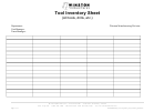 Tool Inventory Sheet Template