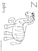 Z Is For Zebra Coloring Sheet