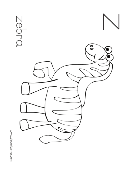 Z Is For Zebra Coloring Sheet Printable pdf