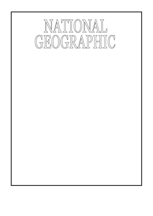 Sample National Geographic Cover Template printable pdf download