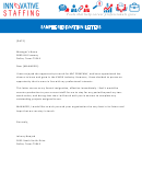 Sample Resignation Letters